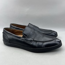 Allen Edmonds Randolph Penny Loafers Men Size 10 E Black Leather Square Toe Shoe picture