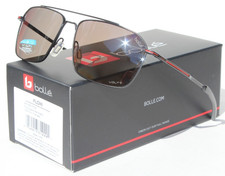 BOLLE Flow POLARIZED Sunglasses Black Red Matte/Volt+ Gun Gray NEW $180 picture