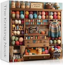 The Knitting Nook Jigsaw Puzzle, Vintage Sewing Room Puzzle 1000 Pieces picture