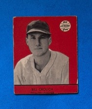 1941 GOUDEY #27 BILL CROUCH BASEBALL CARD - RED BACKGROUND - NICE picture