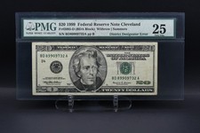 Fr# 2085-D (Cleveland) - 1999 $20 District Designator Error - PMG VF25 picture