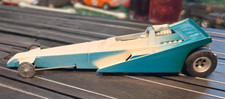 VINTAGE AURORA AFX HO SCALE WHITE AND BLUE DRAGSTER TESTED EX COND CLEAN picture