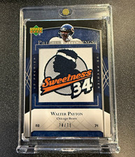 2007 UD Premier Walter Payton Bears Premier Stitchings Patch PS-41 74/75 picture