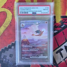 PSA 8 Charizard ex 199/165 Scarlet & Violet-151 Special Illustration Holo 2023 picture