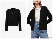 ALLSAINTS  Rufa wool yak cardigan Sweater Black minimalist grunge indie sleek XS picture