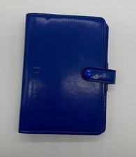Filofax Pocket Size Keswick Planner Blue Leather - Rare Retired Vintage Organize picture