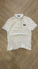 Dolce & Gabbana Reductions V-Neck T-Shirt Big Logo Men Size S  Beige picture