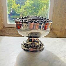 Vintage IANTHE Silver Plated Rose Bowl with inner holder picture