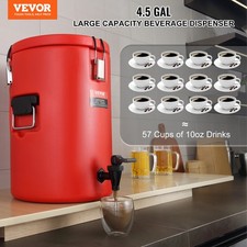 VEVOR Stainless Steel Insulated Beverage Dispenser 4.5Gal 17.2L Thermal Server picture