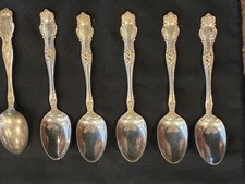 Vintage Rogers and Hamilton silverplate spoons, set of 6 picture
