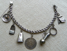 Mexican Sterling Silver Charm Bracelet - Vintage picture