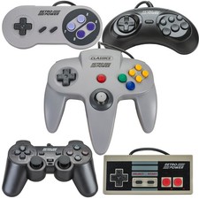 USB SNES, NES, Gen, N64, PS Controller 5-pack picture