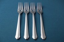 Mikasa CLASSICO SATIN Salad Forks (4pc Set) Gerald Patrick 18-8 Korea NEW 6 3/8