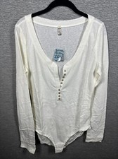 NEW Intimately Free People Dylan Thermal Bodysuit Ivory Size XL picture