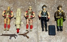 Vintage GI Joe ARAH Leadership Lot: Sgt. Slaughter, Flagg, & 2 Dukes w/ Gear picture