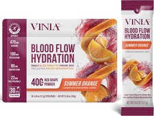 VINIA Resveratrol Electrolyte Hydration Powder Mix Summer Orange Blood Flow picture