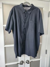 Quiksilver Waterman Collection Men's 3XL XXXL Short Sleeve Gray Button-Up picture