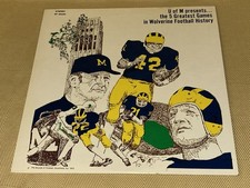 Michigan Football Memorabilia - 5 Greatest Games LP - 1972 Bob Ufer Original Ex picture