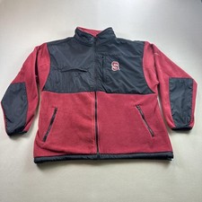 Vintage Stanford Cardinal Jacket Fleece Mens XL Red Black Pro Player Full Zip picture