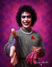 BORIS HOWLER  Rocky Horror Picture Show 8.5X11 art print signed cult Tim Curry picture