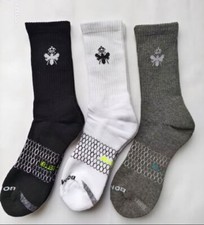 BOMBAS 3 pairs Men's All-Purpose Performance Calf Socks Running Hex Tec Size L picture