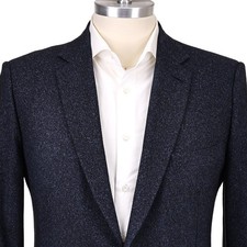 RECENT $5,895 Brioni 'Colosseo' Dark Aegean Blue Fleck 2B Men's Jacket US 44R picture