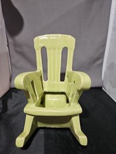 Vintage McCoy Rare Light Green Rocking Chair Planter picture