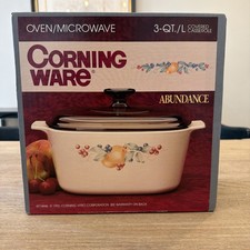 VTG Corning Ware Abundance A-3-B Casserole Dish 3 QRT/Liter NEW IN SEALED BOX picture