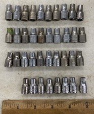 38 pc. Lot Vintage Craftsman USA Made 1/4 Drive, 5mm Sockets  READ, M0564L picture