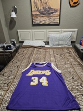 Shaquille O'Neal Signed Lakers Purple Custom Jersey# 34 SWAU Certified W/COA  picture