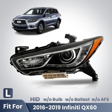 HID Headlight For 2016-2019 Infiniti QX60 w/o Bulb w/o AFS Driver Left Side picture