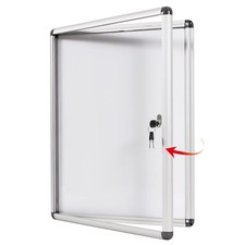 SWANCROWN 26x20 in Enclosed Bulletin Board Lockable Magnetic 4xA4 picture
