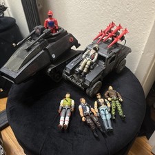 100% Complete Vintage GI Joe 1983 Cobra H.I.S.S. & 1984 Cobra Stinger w/ Drivers picture