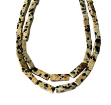 Spots Dalmatian Jasper Square Tube Bead Strand | 13x4x4mm | 31 Beads | picture