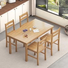 43.3 inch Solid Wood Indoor Modern Rectangular Dining Table Set for 4 Table picture