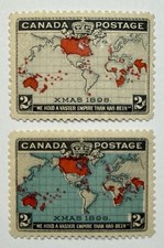 Canada #’s 85/86b 1898 “MAP” issue, both MLH/VF-XF85; $135 UCV picture