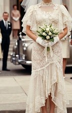 VTG 1960's Wedding Dress Handmade WAIST 28.5