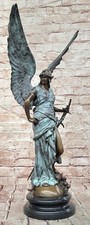 Winged Victory Angel with Sword Western Art Sculpture Bronze Statue by Coutan picture