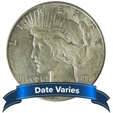 1922 - 1935 $1 Peace Silver Dollar Fine+ F+ picture