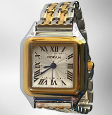 BOFAN Women’s Two-Tone Stainless Steel Square Quartz Watch picture