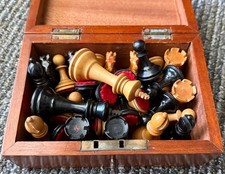Antique - 1890’s (F.H. Ayres) Staunton Chess Set. Club Edition + Original Box picture