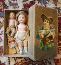3 Cute Little Antique All-Bisque Dolls From Germany picture