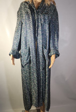 Antique 1890s-1910s Blue Coat Robe Silk SOUK EL JAMIL BEIRUT Cedar & Peacock picture