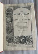 Antique The Book Of Days Miscellany Of Popular Antiquities Vol 1 HC W&R Chambers picture