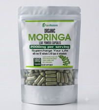 Moringa Capsules Moringa Leaf Powder 2000mg, 180 Capsules - ORGANIC picture