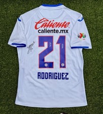 Cruz Azul Joma Cabecita Jonathan Rodriguez #21 Autographed Jersey Size L picture