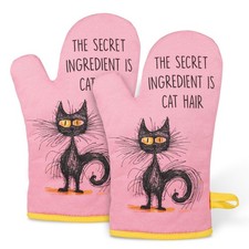 Miracu Funny Oven Mitts, Black Cats Gifts for Cat Lovers, Cute Multicolor  picture