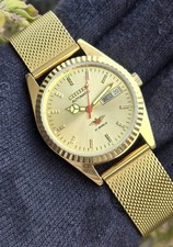 Vintage Citizen Automatic Gold Plated Steel 21 Jewels Day date Japan Wrist Watch picture