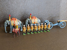 Vintage Wm Hocker Toy Soldiers Set #5 Royal Artillery Elephant Battery 14pc picture