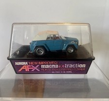 Aurora AFX Magnatraction #1931 VW THING Blue HO Slot Car/1974 NIB Banded picture